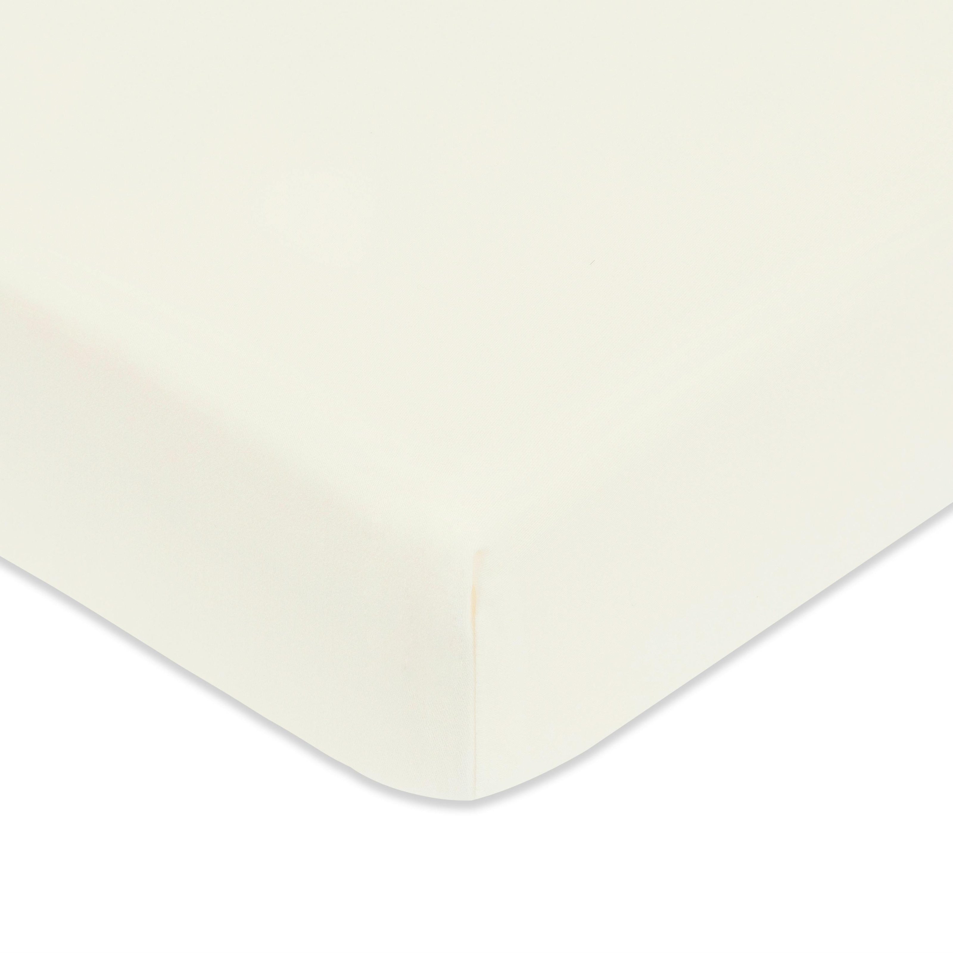 Mini Crib Sheet in GOTS Certified Organic Brushed Cotton in Ivory