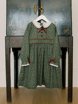 Green Floral Lilly Girl Dress
