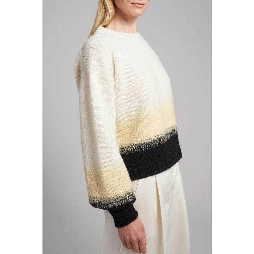 SONIA COLOR-BLOCK SWEATER | IVORY/BUTTER/BLACK