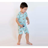 Vintage Airplanes Bamboo Kids Pajama Short Set