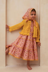 Samaira Tiered Dress Pastel Pink