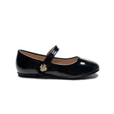 Black Maleia Clover Charm Flats