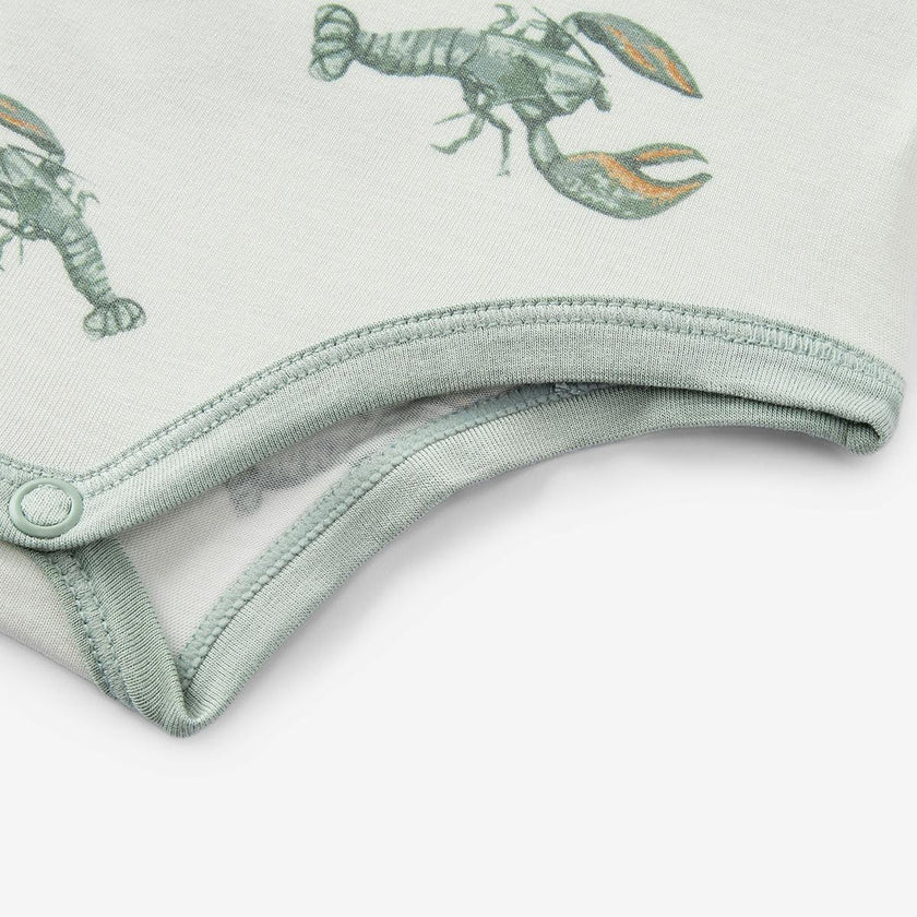 Mint Lobster Luxe Stretch Short Sleeve One Piece