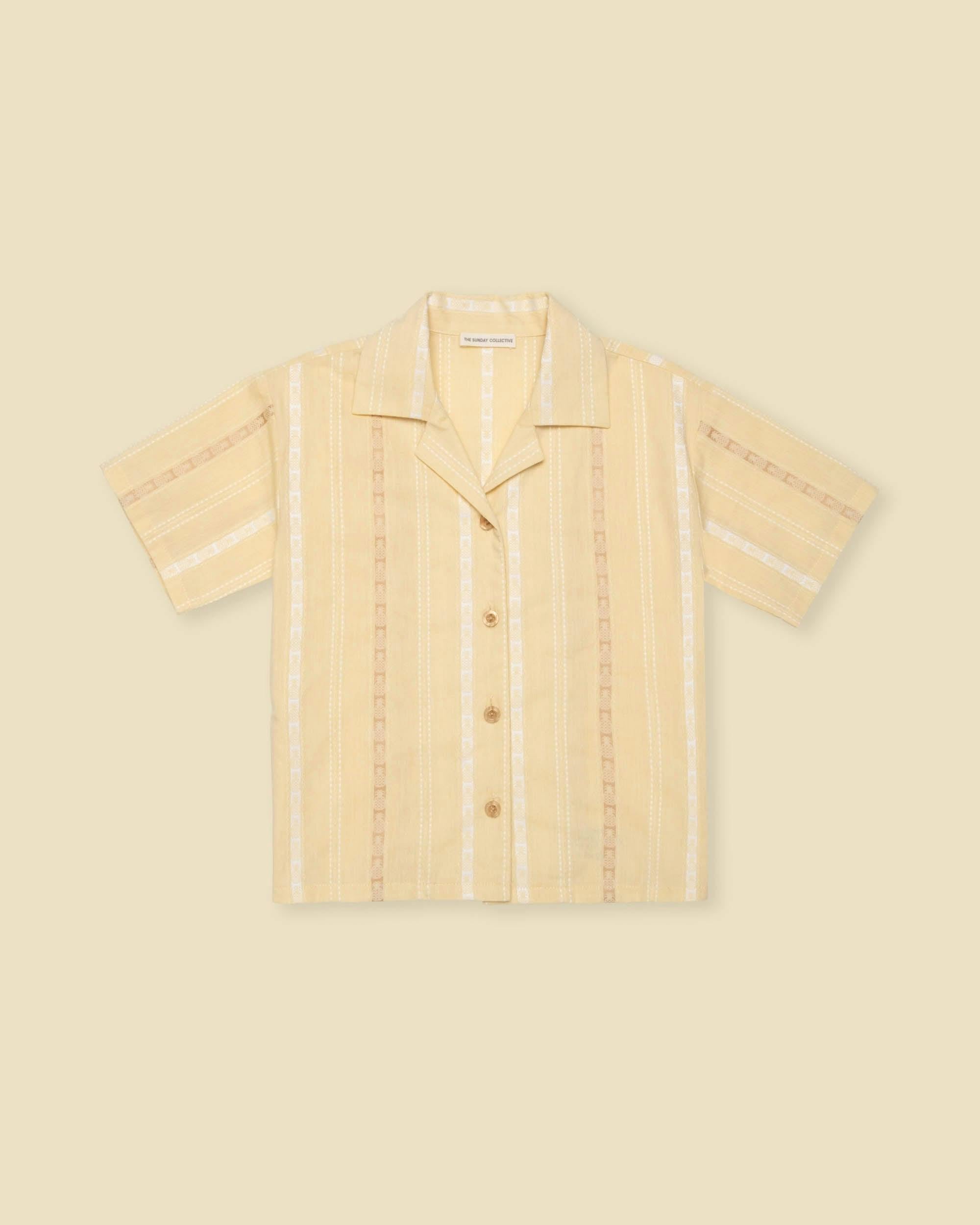 Bowling Shirt in Pineapple Stripe