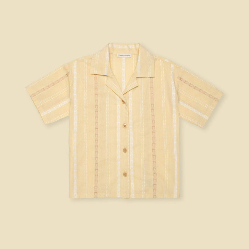Bowling Shirt in Pineapple Stripe