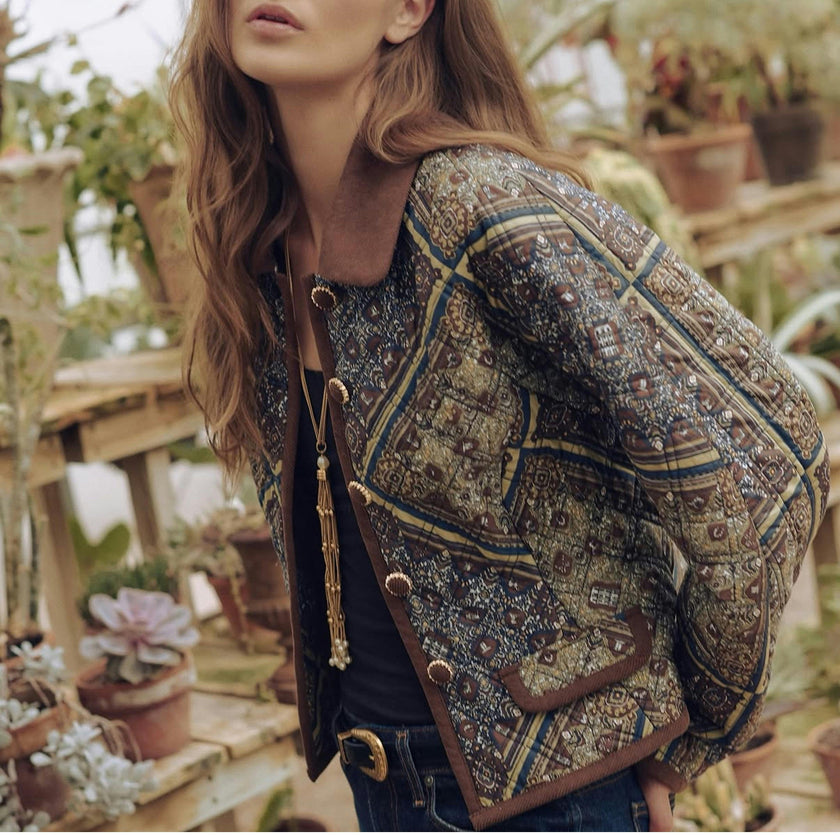The Dax Jacket - Olive Equestrian Scarf