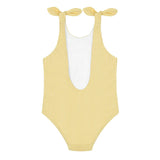 girls buttercream stripe tie knot one piece