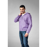 Light purple quarter zip packable rain jacket and windbreaker