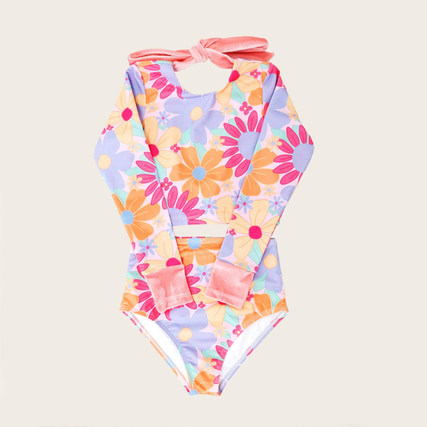 Playa Del Rey Floral Two Piece Long Sleeve