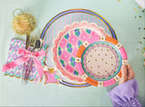 Packed Party Circus Soiree Dinner Plates 10ct - Gold Foil Colorful Party Dinner Plates, 10 Inch, 400 GSM for Circus and Carnival Celebrations