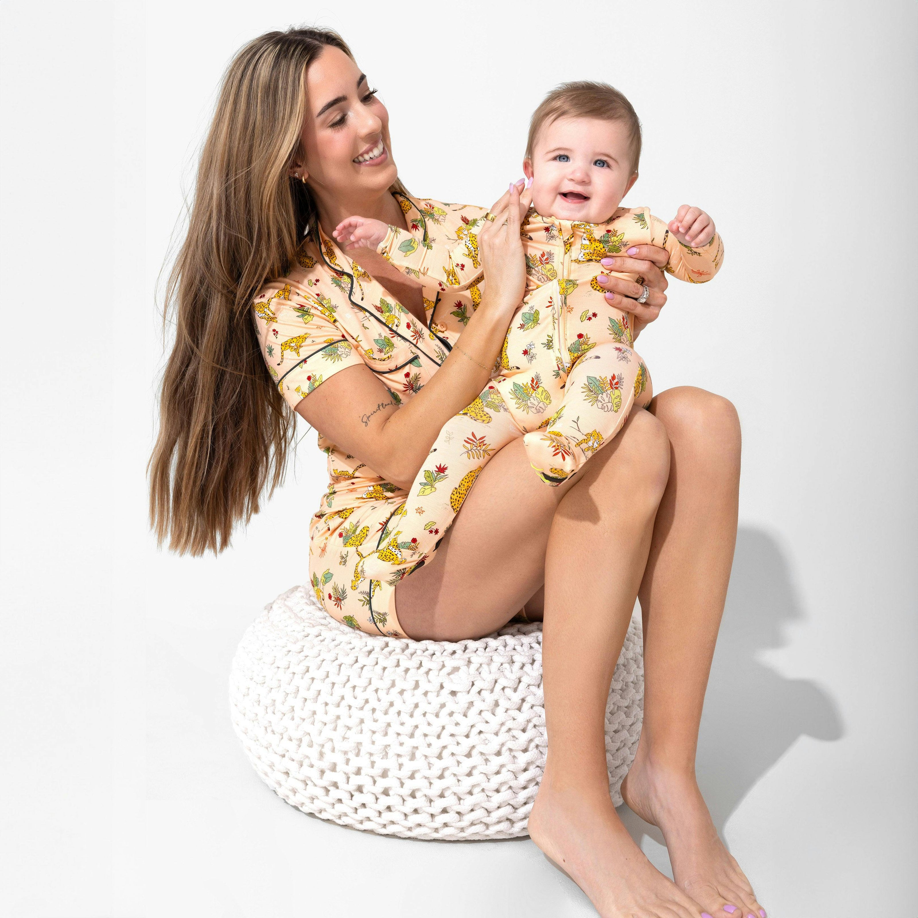 Pounce In Paradise Cheetah Bamboo Women's Pajama Short Set