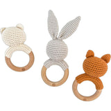 Baby Animal Rattle Set - Bear Fox and Grey Bunny