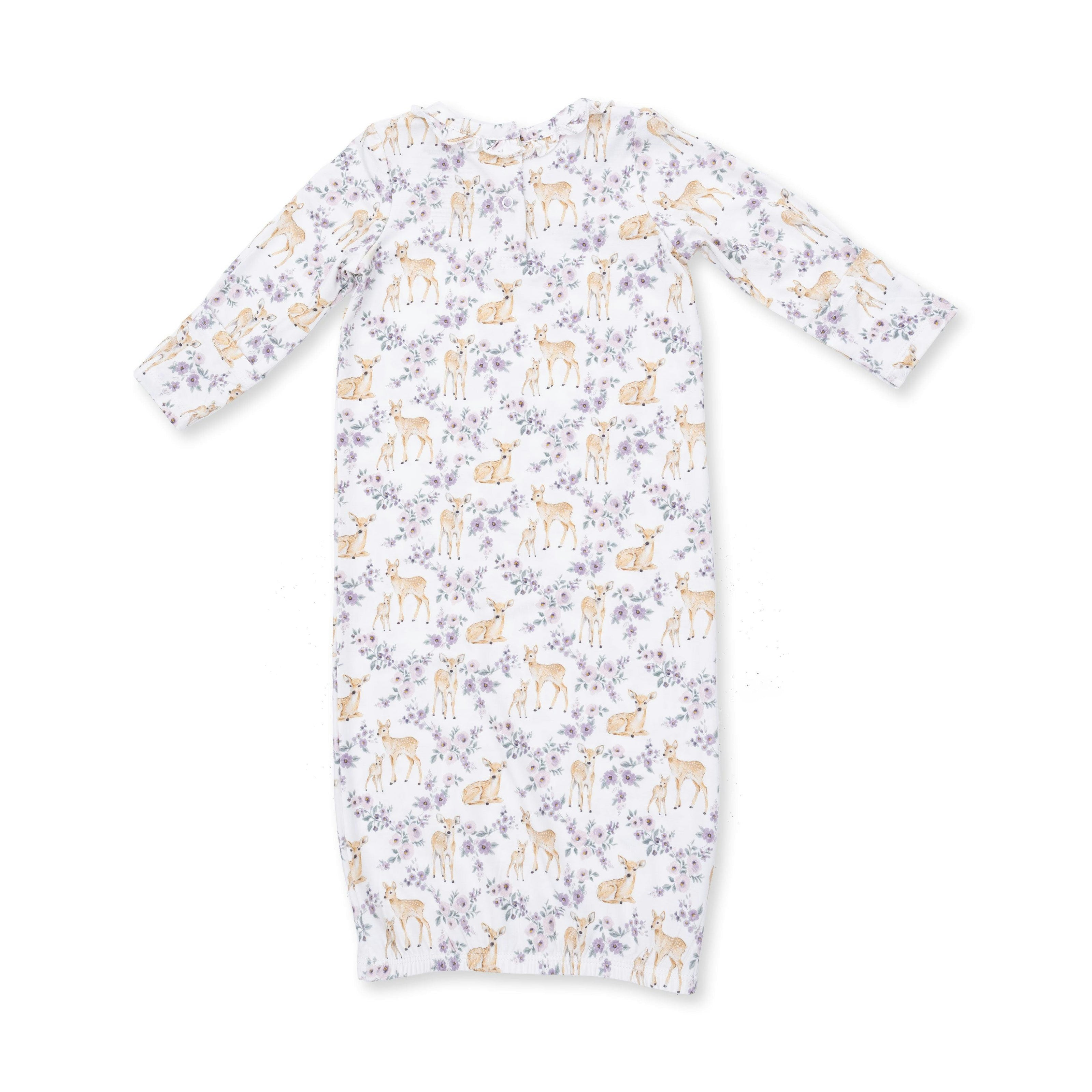 Floral Deer - Kimono Gown and Knot Headband
