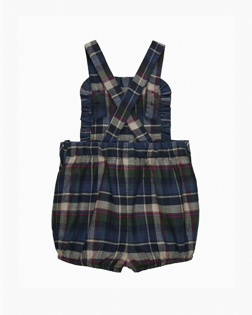 Baby Scottie Plaid  Bib Short