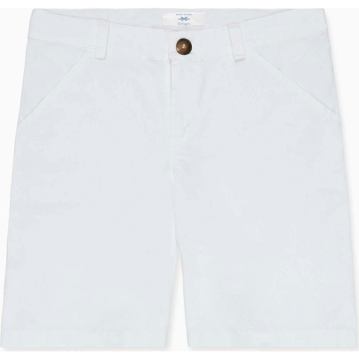 Nicky Hilton x La Coqueta White Conrad Boy Chino Shorts