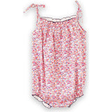 Baby Romper with Smocked Neck