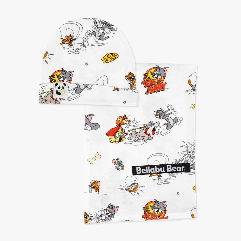 Tom & Jerry: Classic Bamboo Swaddle & Beanie Set