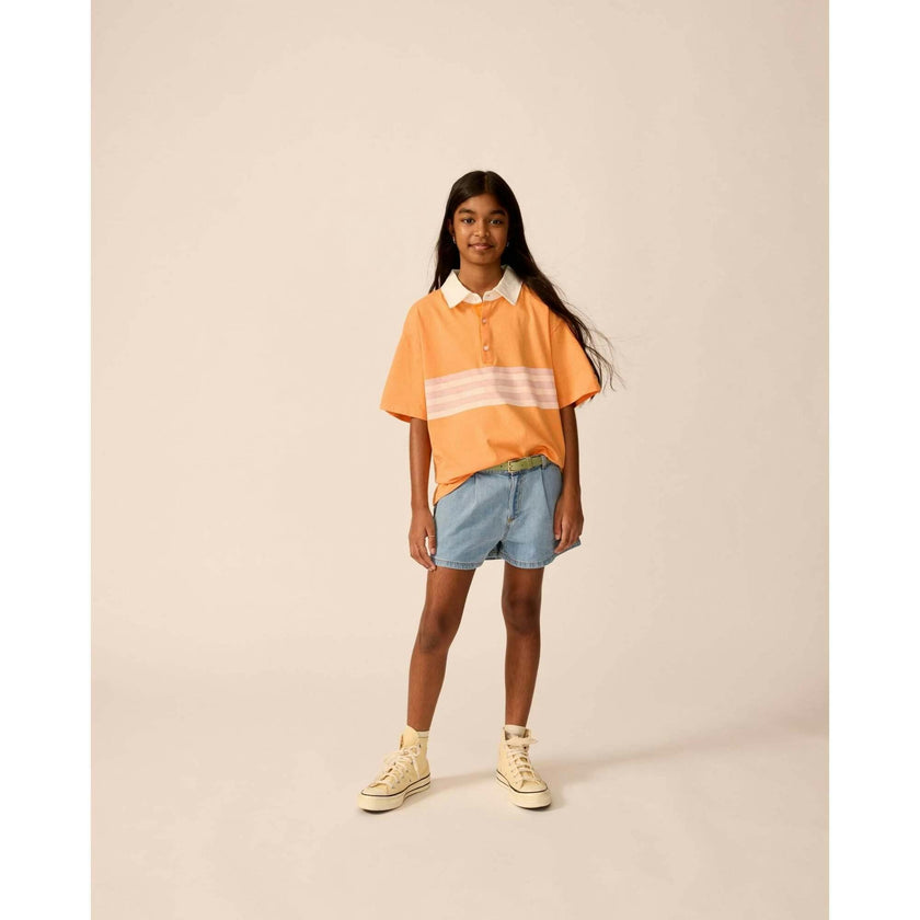 Organic Weekend Polo in Overtime Orange