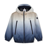 Blue Gradient Hooded Windbreaker