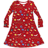 Hogwarts Express Bamboo Girls' Long Sleeve Dress