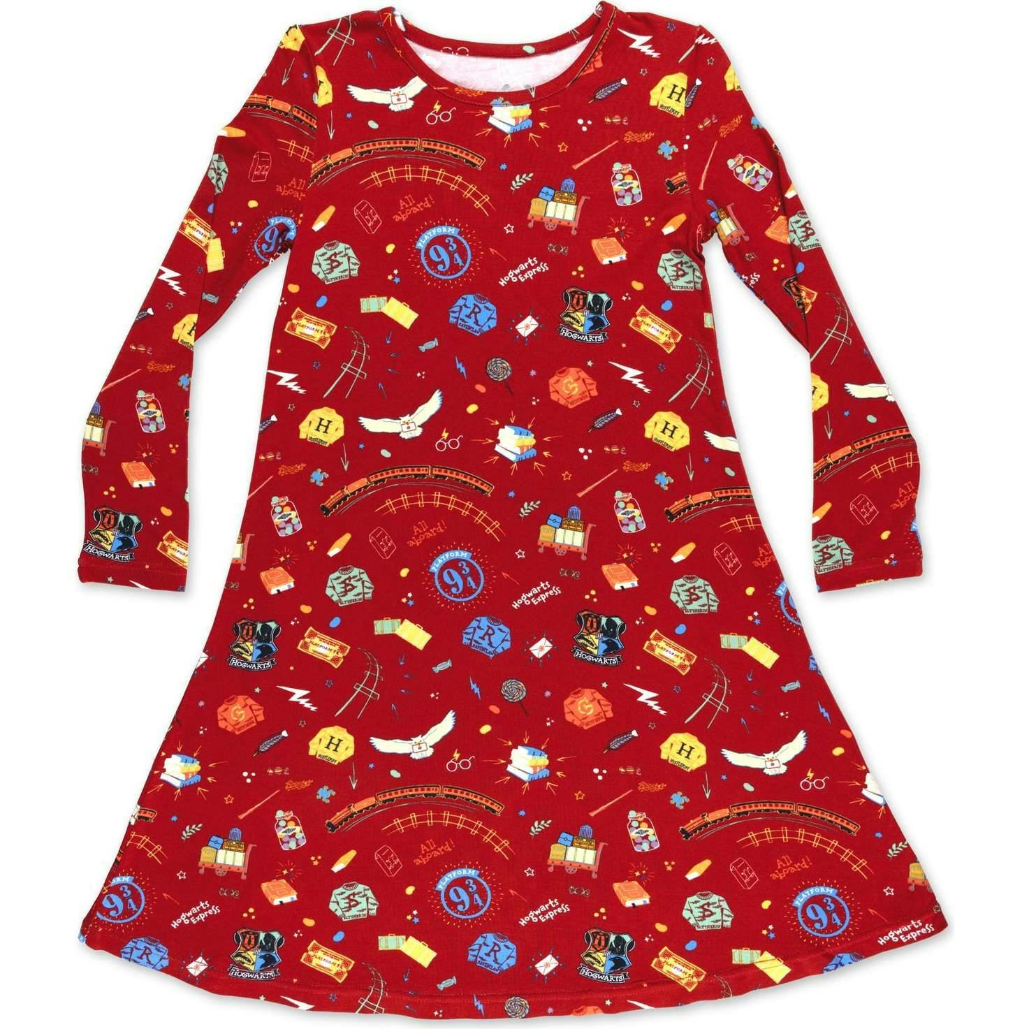 Hogwarts Express Bamboo Girls' Long Sleeve Dress