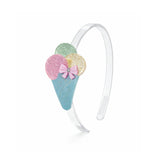 Ice Cream Cone Glitter Pastel Headband