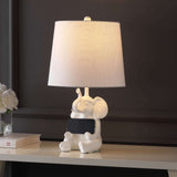 Kairi 21" Modern Shabby Chic Resin/Iron Happy LED Kids' Table Lamp with Phone Stand