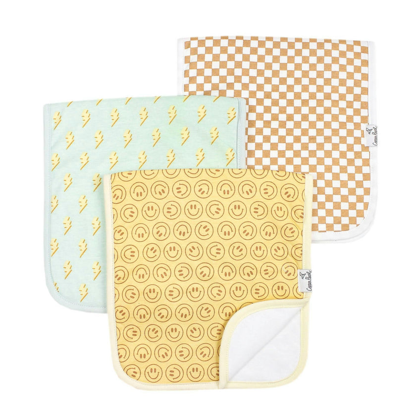 3 Pack Premium Burp Cloths - Vance