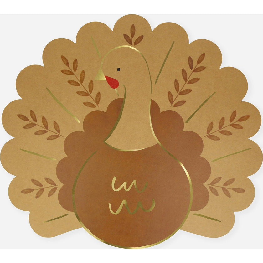 Folk Turkey Paper Placemats