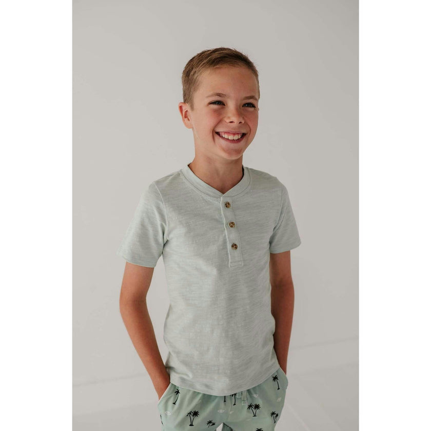 Short Sleeve Henley Shirt
