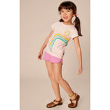 Pom-Pom Rounded Edge Drawstring Gym Shorts, Pink