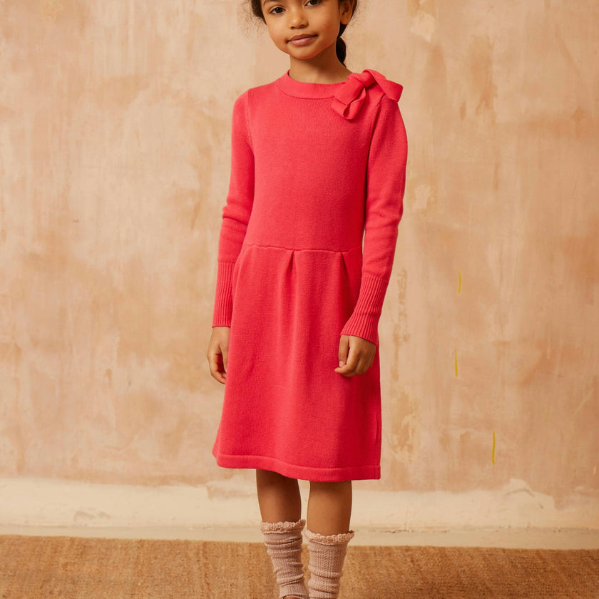 Bow Tie Dress | Raspberry