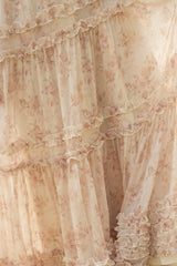 Geneva Dress in Banana Creme Aquarelle Fleur