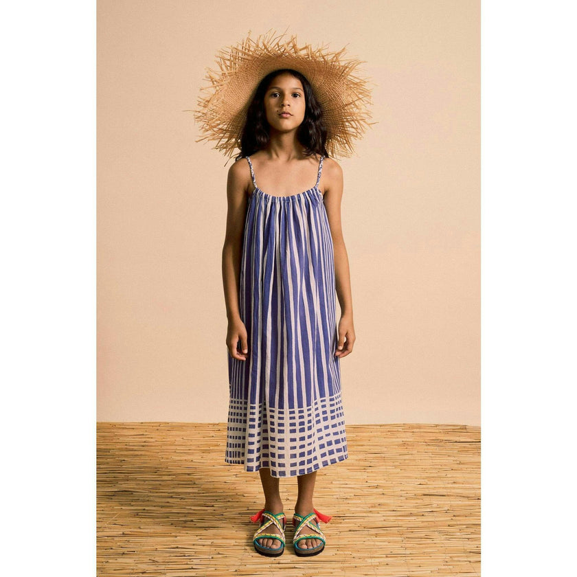 BALI STRIPED DRESS BLUE & WHITE