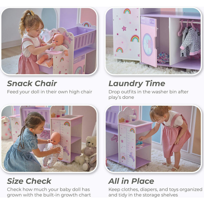 Olivia's Little World Wood Doll Nursery with Cradle