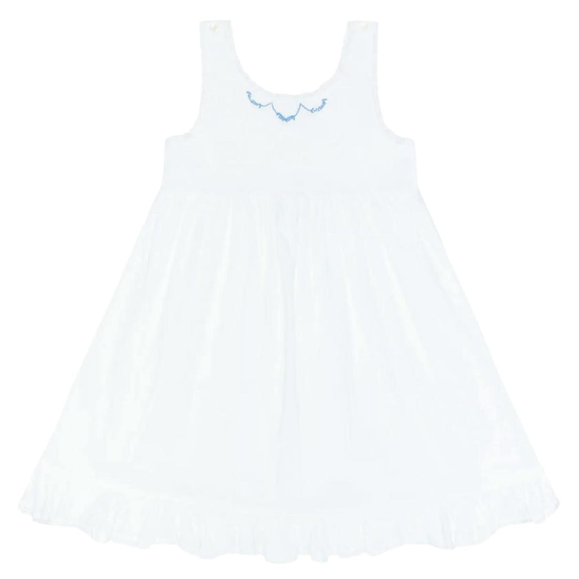 girls shell white simple dress