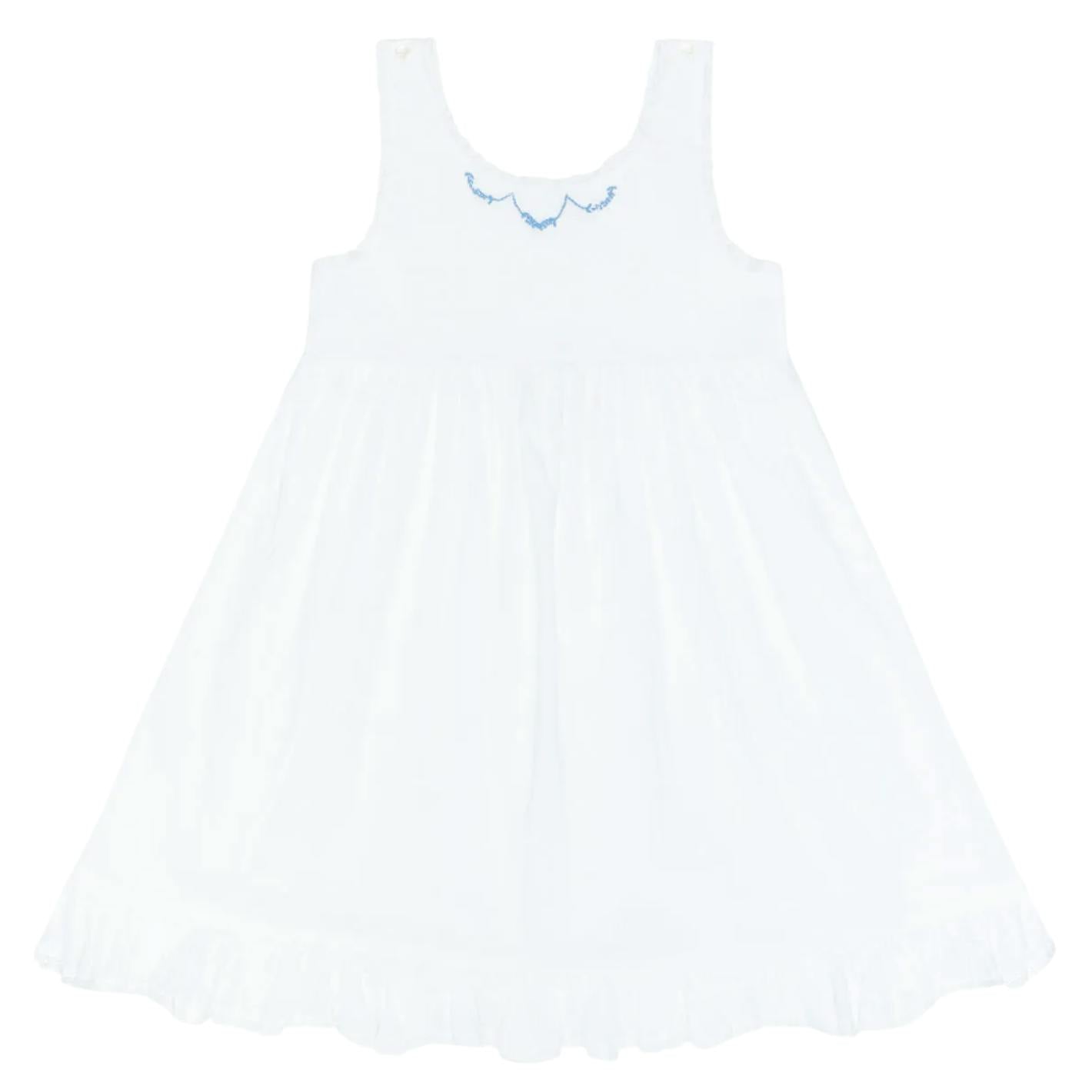 girls shell white simple dress