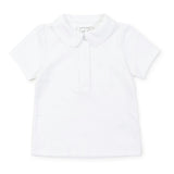Madison Girls' Pima Cotton Polo Short Sleeve Shirt White
