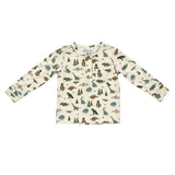 Boys Long Sleeve Henley Shirt in Dino Land