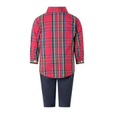 Red Tartan Shirt & Trouser Set