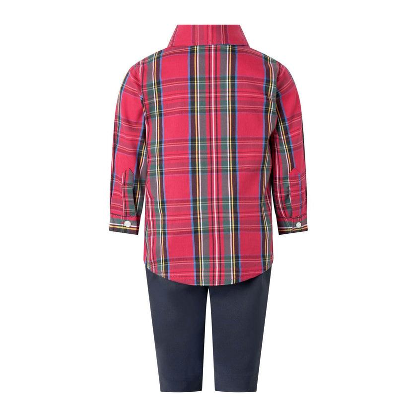 Red Tartan Shirt & Trouser Set