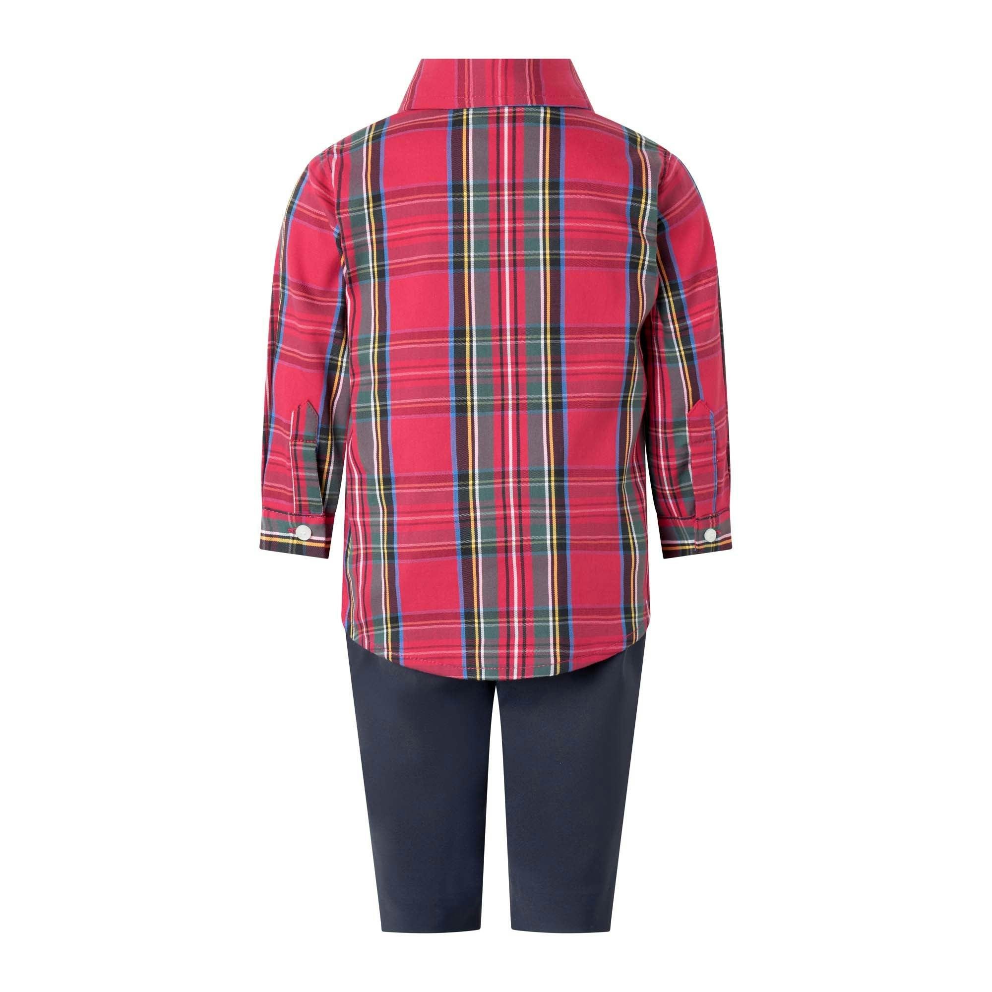 Red Tartan Shirt & Trouser Set