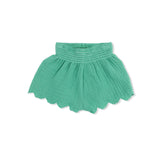 Solid Muslin Ming Green - Scallop Short