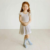 Andina Cream Pointelle Ruffled Twirl Dress