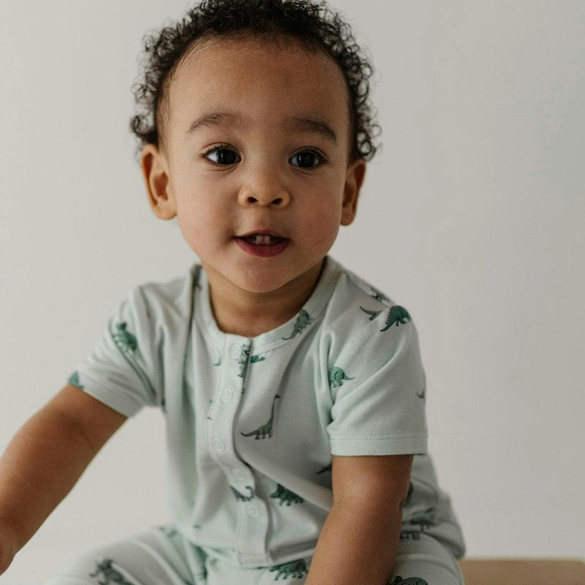 Short Sleeve Henley Romper