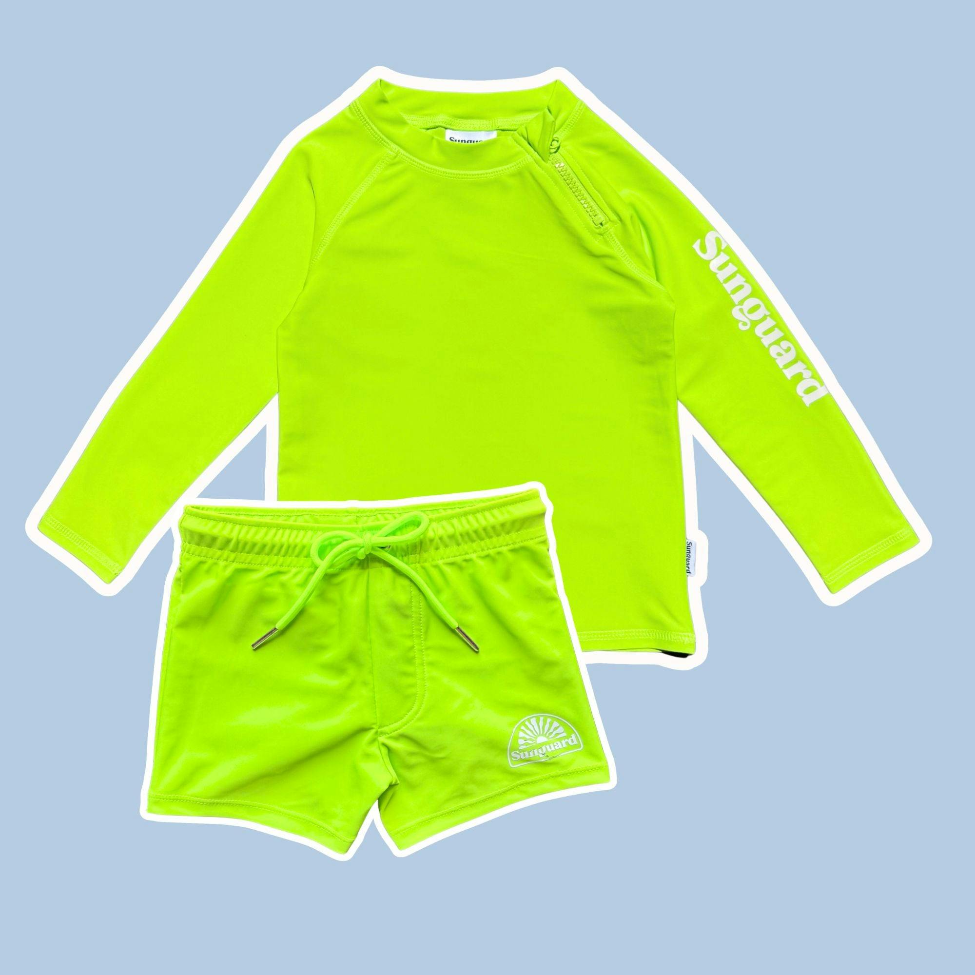 Kids Neon Long Sleeve UPF 50+ Rashguard Top
