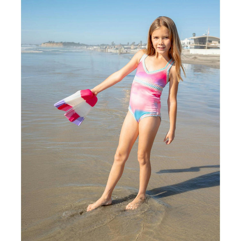 Dream Sadie Rainbow Embroidered One Piece, Multi
