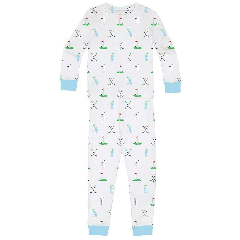 Kids Golf Long PJ Set - Organic Stretch Jersey Knit Cotton