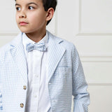 Organic Classic Seersucker Suit Jacket, Blue