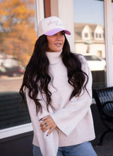 Sweater Weather Striped Brim Hat